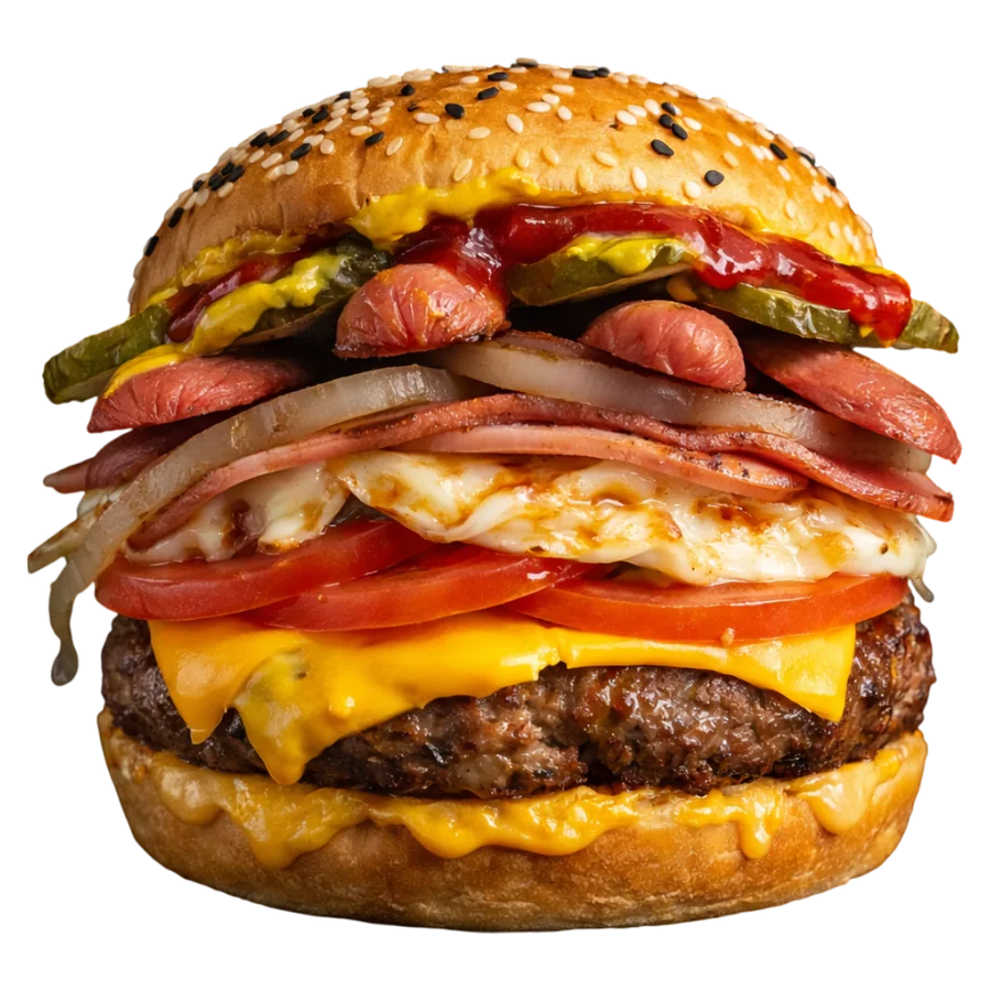 Hamburguesa norteña artesanal asada al carbón en Tijuana